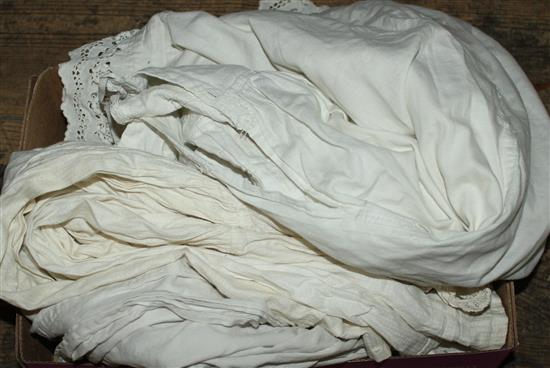 5 Edwardian white worked christening gowns